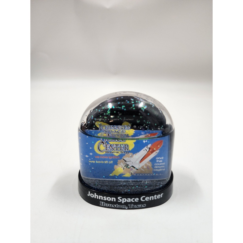 NASA Johnson Space Center Houston Texas Space Shuttle Glitter Snow Globe Dome